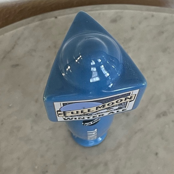 Blue FULL MOON 10" WINTER ALE Beer TAP HANDLE Ceramic Hand Made Man Cave - Picture 5 of 6